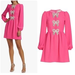 Saloni Camille Bow Embellished Dress